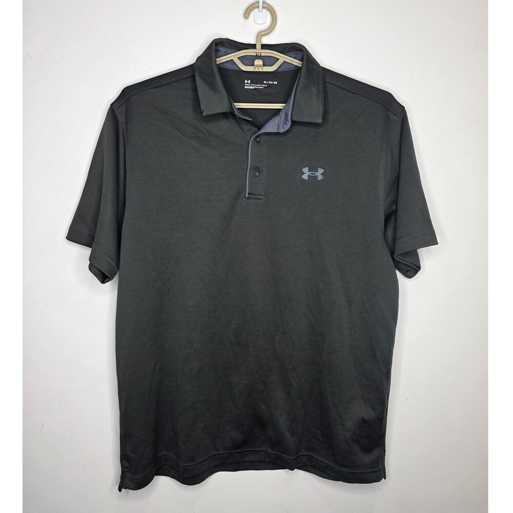 Under Armour dark green short sleeve polo shirt - XL